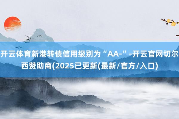 开云体育新港转债信用级别为“AA-”-开云官网切尔西赞助商(2025已更新(最新/官方/入口)